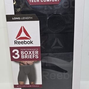 Reebok Black Performance Boxer Briefs - 3 Pack